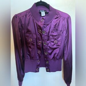 Vintage Satin Purple Women's Jacket
